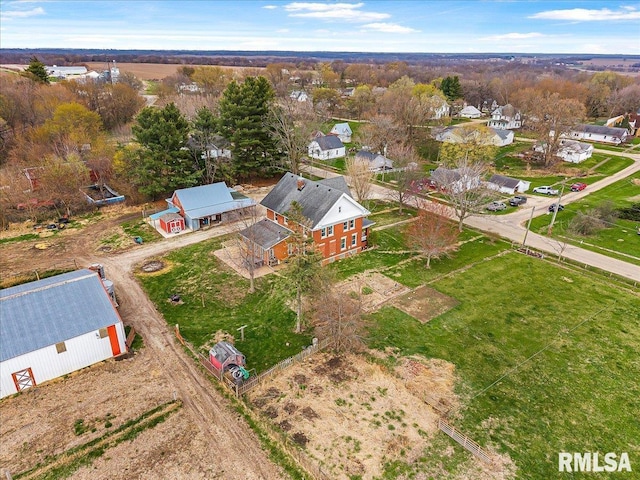 aerial view featuring a residential view