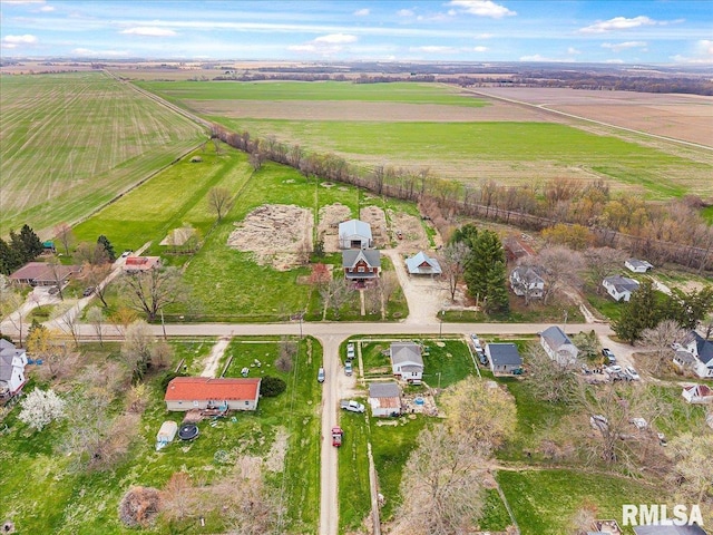 aerial view with a rural view