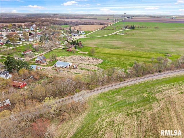aerial view featuring a rural view