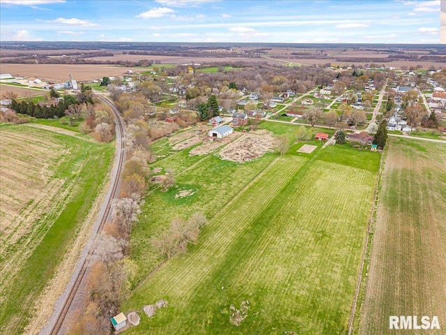 aerial view with a rural view