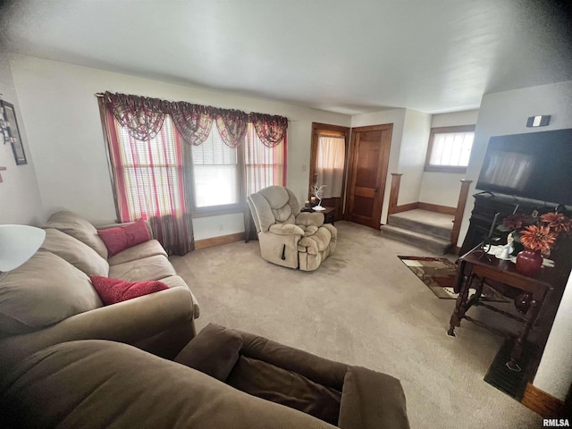 1837 Baird Ave, Galesburg, IL 61401 - carpeted living room featuring baseboards