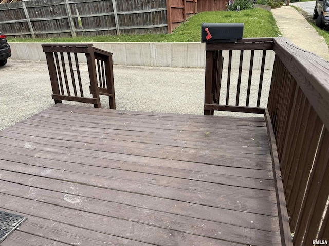 wooden terrace with fence