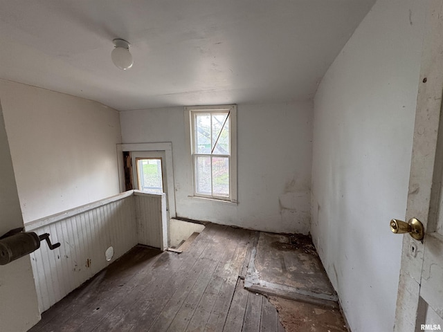 empty room featuring wood-type flooring