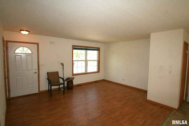406 N Minier Ave, Minier, IL 61759 - foyer entrance featuring baseboards, wood finished floors, and a wealth of natural light