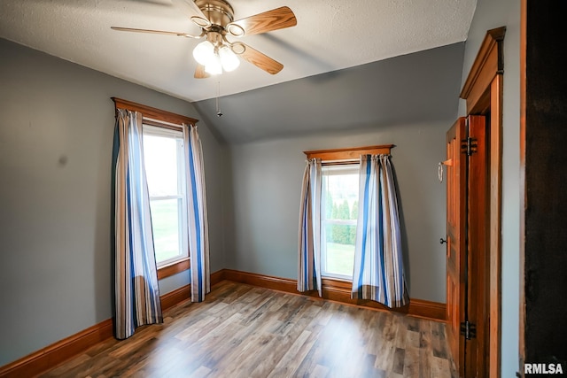238 E Prospect St, Galesburg, IL 61401 - interior space featuring ceiling fan, a wealth of natural light, wood finished floors, and baseboards