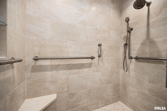 full bathroom with a stall shower