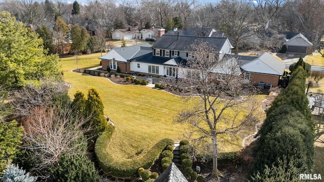 drone / aerial view featuring a residential view