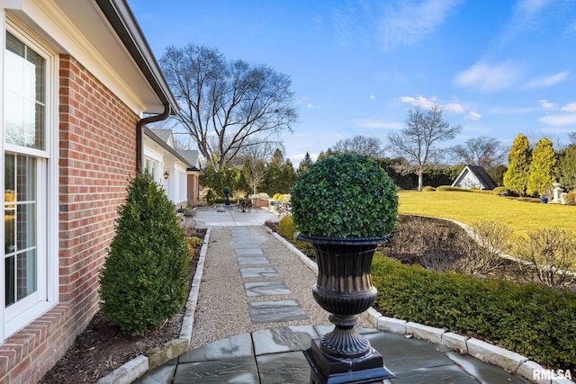 view of yard with a patio