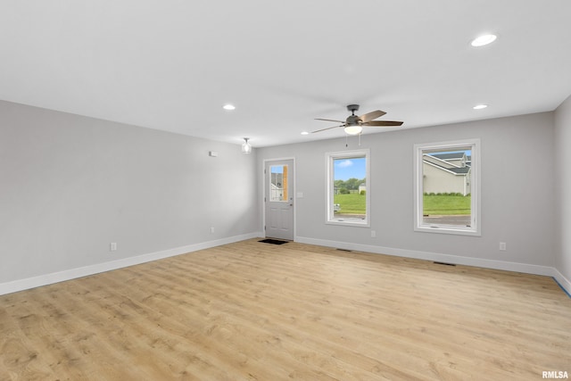 1109 Lawson St, Washington, IL 61571 - unfurnished room featuring recessed lighting, ceiling fan, and light wood finished floors