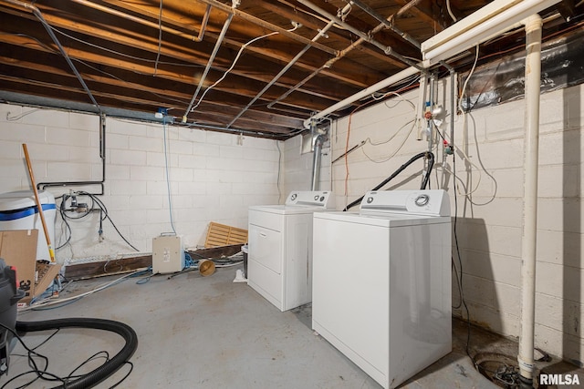 laundry area with independent washer and dryer and laundry area