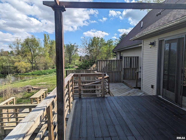 3809 N Fisk Rd, Astoria, IL 61501 - view of wooden deck