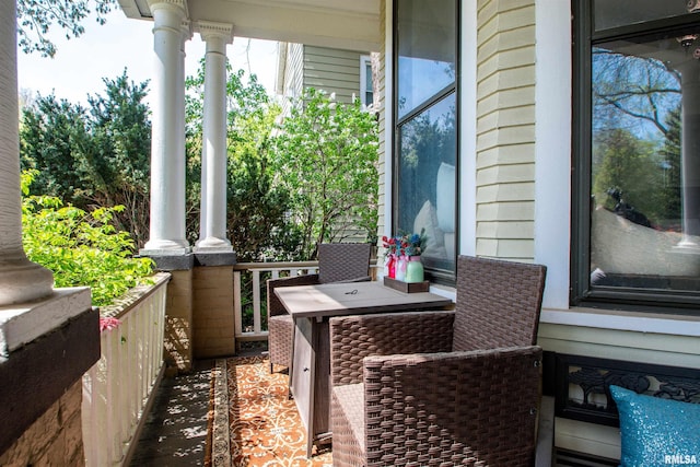 view of patio / terrace featuring covered porch