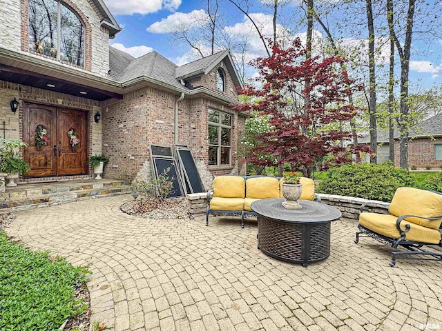 view of patio with outdoor lounge area