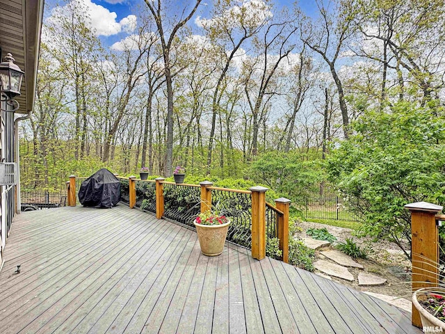 deck with fence
