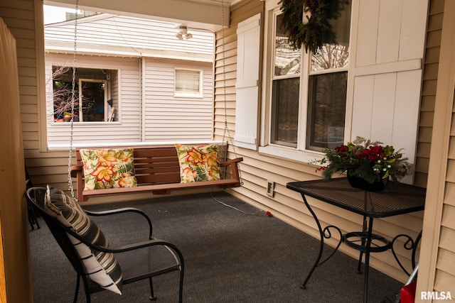 exterior space featuring covered porch
