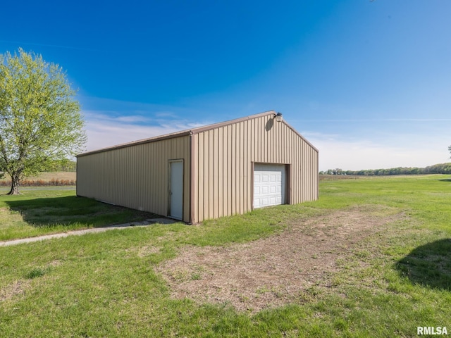 view of outbuilding featuring dirt driveway and an outdoor structure