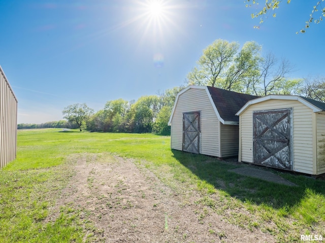 view of shed