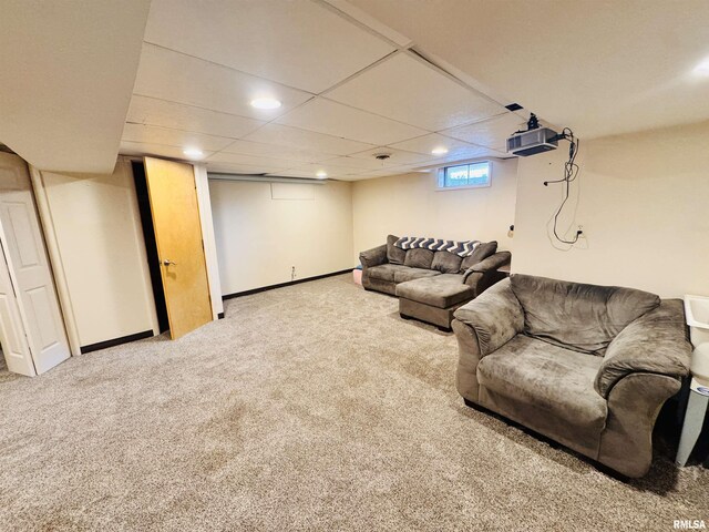 711 E Piper St, Macomb, IL 61455 - carpeted living room with recessed lighting and baseboards