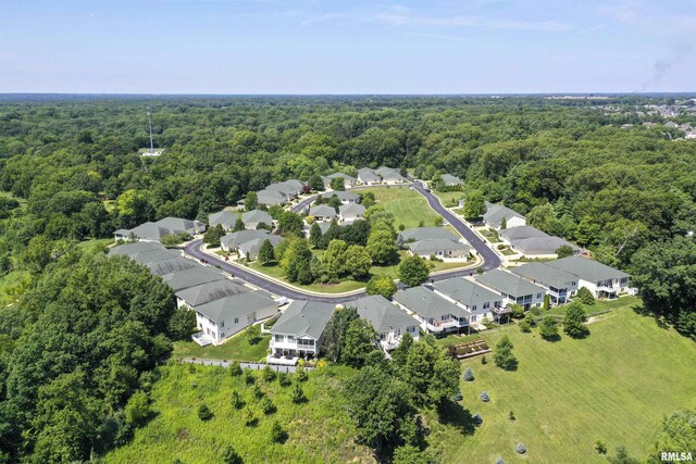 5727 W Woodbriar Ln, Peoria, IL 61615 - view of property location with a heavily wooded area and nearby suburban area