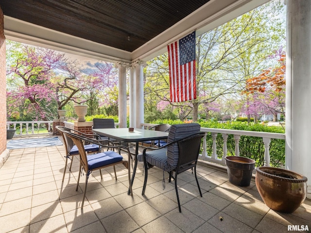 view of patio / terrace featuring outdoor dining area