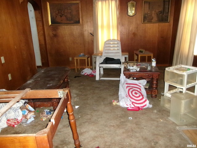 605 S 2nd St, Pekin, IL 61554 - interior space featuring wooden walls