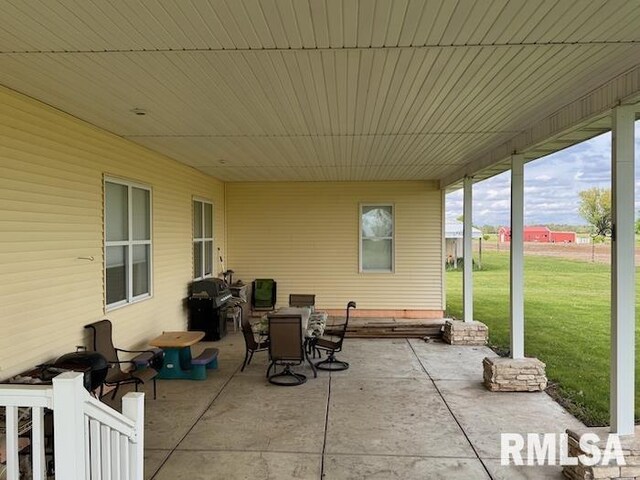 24211 N Carver Rd, Canton, IL 61520 - view of patio / terrace featuring a grill and outdoor dining area