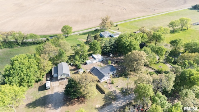 drone / aerial view featuring a rural view