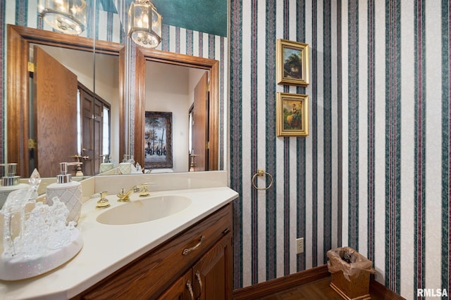 bathroom featuring vanity