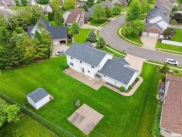 aerial view of residential area