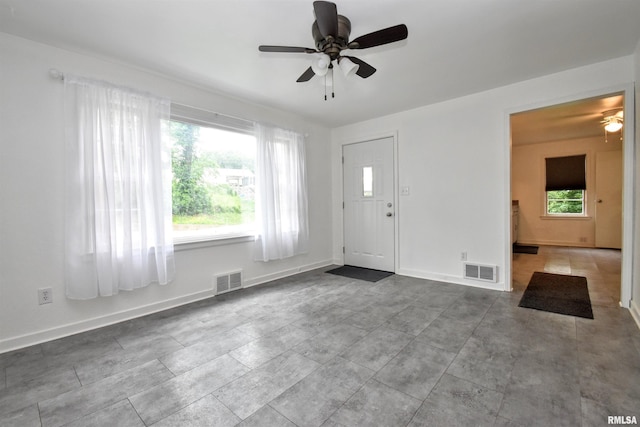 420 W Garfield Ave, Bartonville, IL 61607 - entrance foyer featuring ceiling fan and baseboards