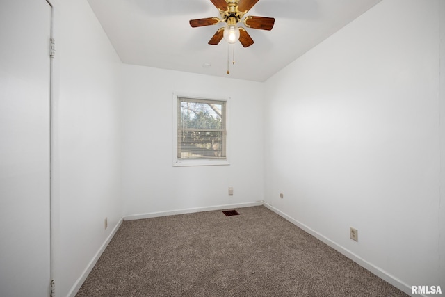1420 N 10th St, Pekin, IL 61554 - carpeted spare room featuring ceiling fan, baseboards, and visible vents