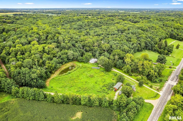 21016 N US Highway 24, Canton, IL 61520 - drone / aerial view with a wooded view