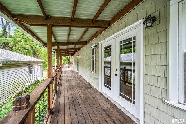 21016 N US Highway 24, Canton, IL 61520 - deck with french doors