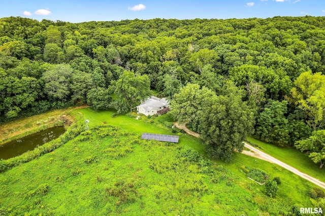 21016 N US Highway 24, Canton, IL 61520 - aerial view with a water view and a forest view
