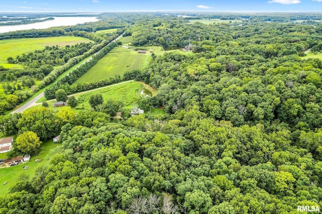 21016 N US Highway 24, Canton, IL 61520 - bird's eye view featuring a water view and a view of trees