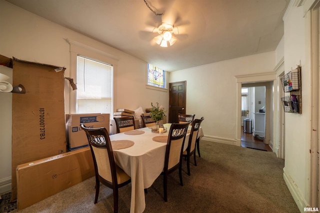 1624 W Barker Ave, Peoria, IL 61606 - carpeted dining room featuring ceiling fan