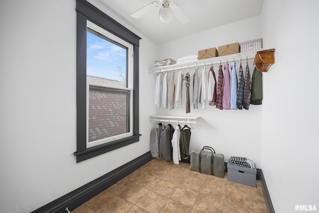 1803 W Barker Ave, Peoria, IL 61606 - walk in closet with a ceiling fan