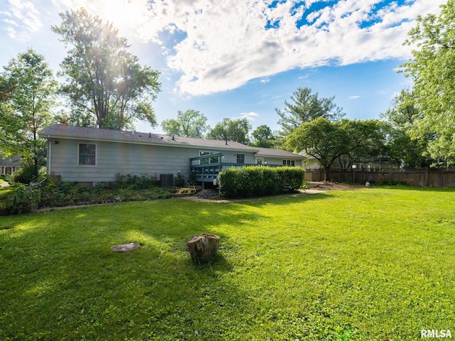 106 N 5th St, Dunlap, IL 61525 - view of yard with a deck