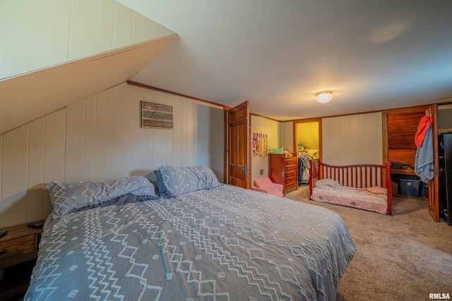 bedroom with carpet