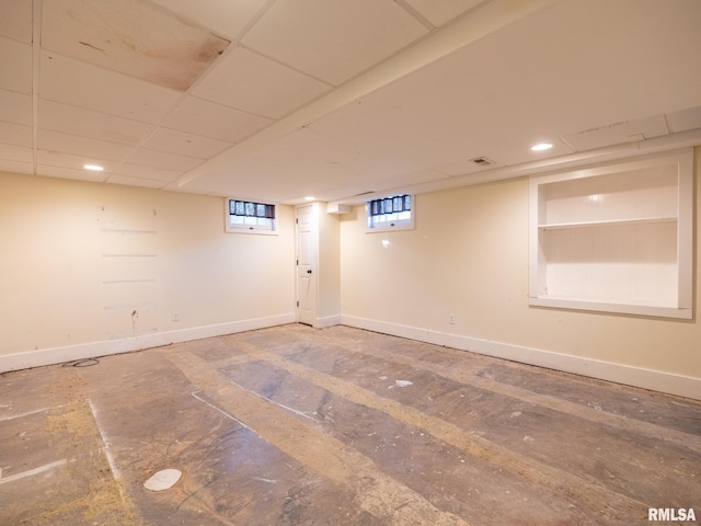 view of basement