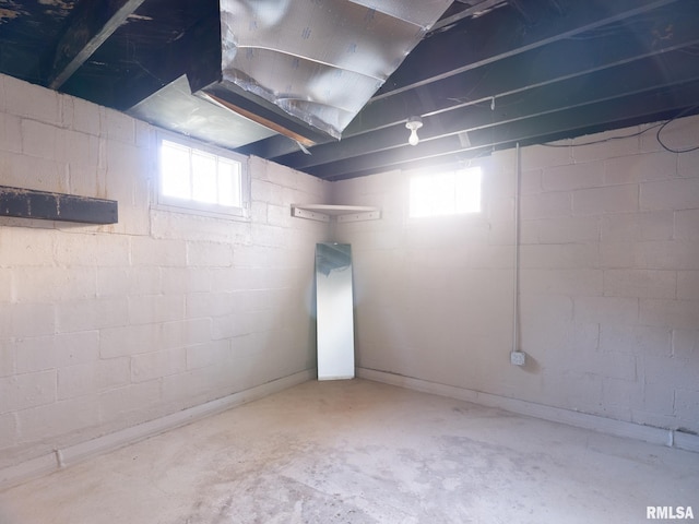 basement featuring healthy amount of natural light