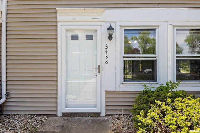 view of doorway to property