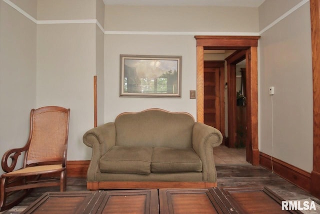102 2nd St, Camp Grove, IL 61424 - living area featuring wood finished floors and baseboards