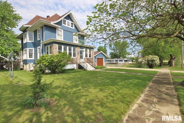 102 2nd St, Camp Grove, IL 61424 - view of front of property with entry steps and cooling unit