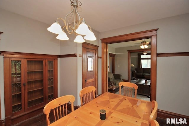 102 2nd St, Camp Grove, IL 61424 - dining area with a chandelier