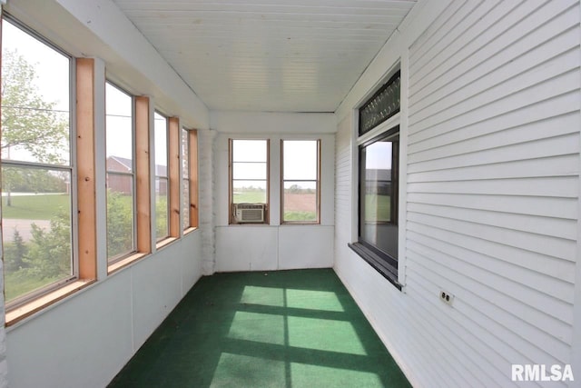 102 2nd St, Camp Grove, IL 61424 - unfurnished sunroom with healthy amount of natural light and cooling unit
