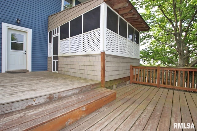 102 2nd St, Camp Grove, IL 61424 - deck with a sunroom