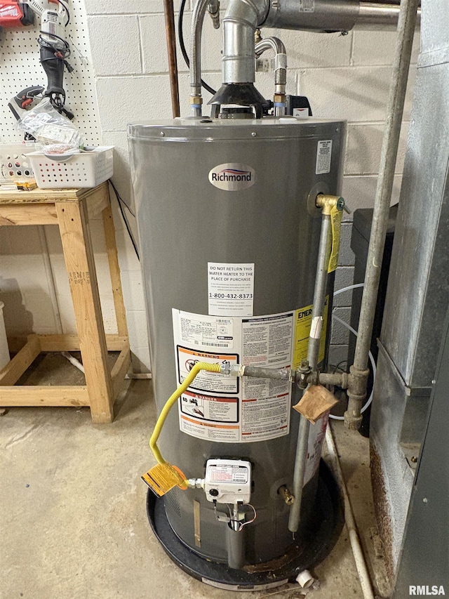 2220 W Ayres Ave, West Peoria, IL 61604 - utility room with water heater