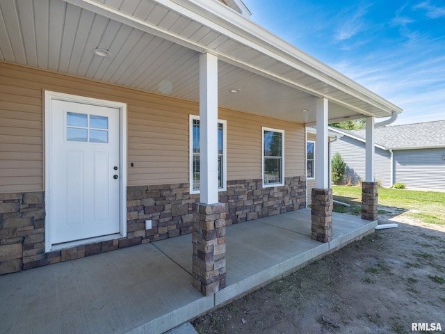 view of patio with covered porch