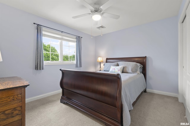 11506 N Bristol Dr, Dunlap, IL 61525 - carpeted bedroom featuring baseboards, a closet, and ceiling fan